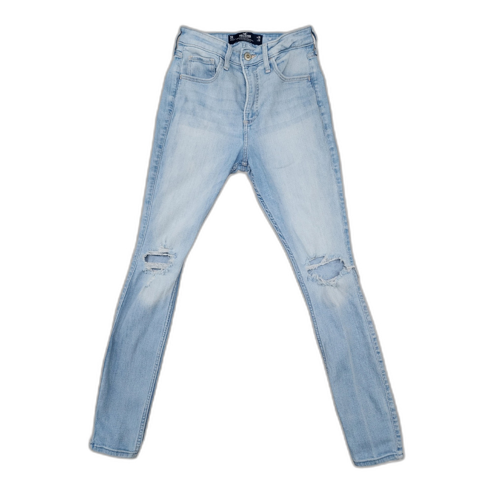 Hollister Women's Curvy High Rise Super Skinny Jeans Size 26 x L28 Blue 3R